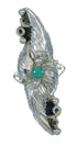 Southwestern Genuine Sterling Silver Jewelry Turquoise Ring Size 7 AX90482